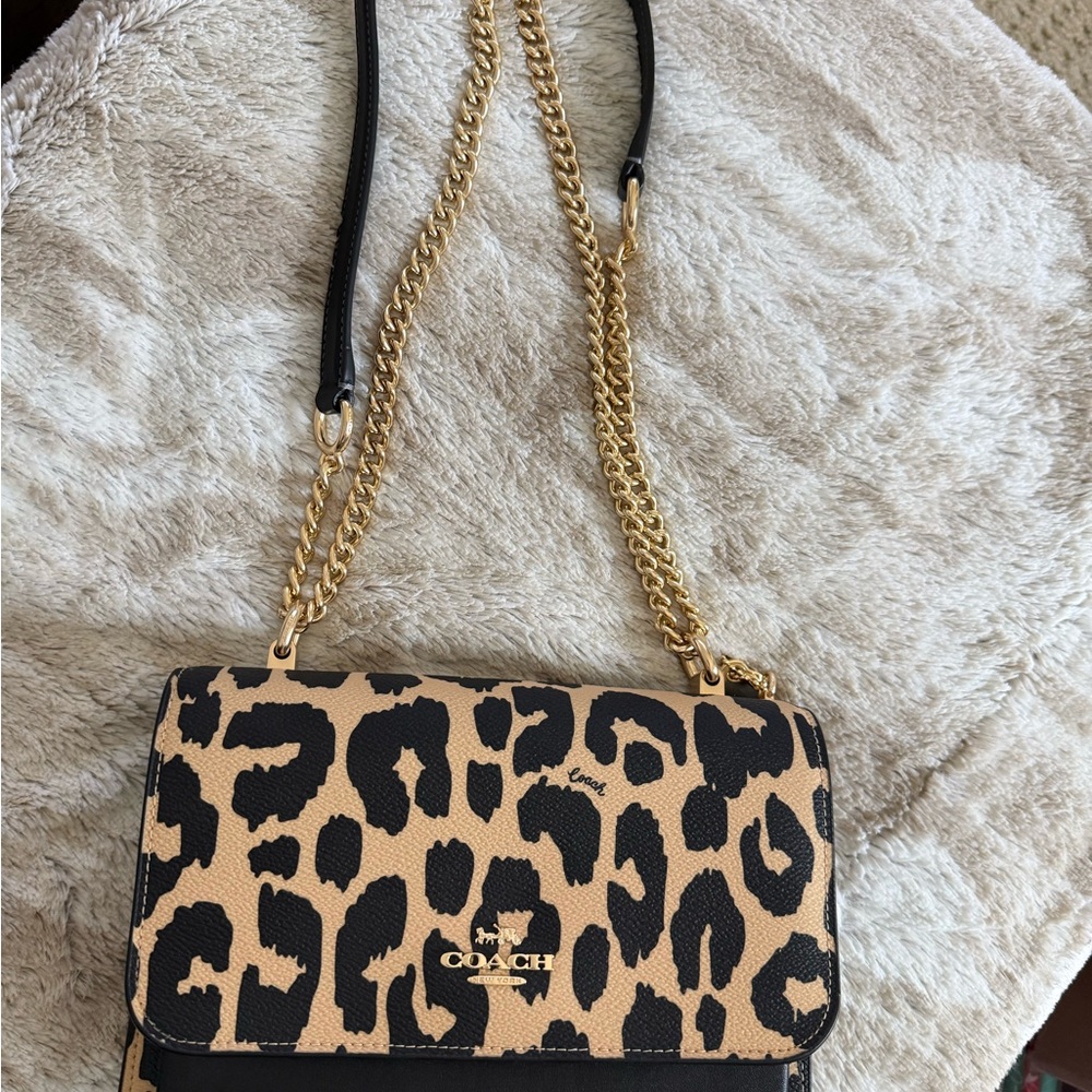 Coach Klare Crossbody Bag With Leopard Print - Picture 5 of 10